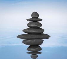 concepto de equilibrio de piedras zen foto