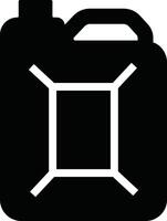Jerrycan, canister icon in flat style pictogram isolated on petrol, gasoline, fuel or oil can symbol. black diesel plastic empty water canister vector for apps, website