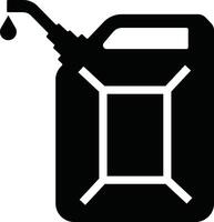 Jerry puede, frasco icono en plano estilo pictograma aislado en gasolina, gasolina, combustible o petróleo lata símbolo. negro diesel el plastico vacío agua frasco vector para aplicaciones, sitio web