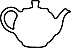 Tea pot icon in line style. isolated on Tea kettle or teapot sign and symbol. teapots, drinking coffee pot. Abstract design Logotype art vector for apps website