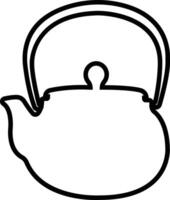 té maceta icono en línea estilo. aislado en té tetera o tetera firmar y símbolo. teteras, Bebiendo café maceta. resumen diseño logotipo Arte vector para aplicaciones sitio web