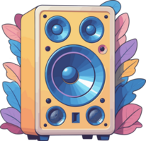AI generated Isolated speaker illustration on transparent background png, music design element clipart png