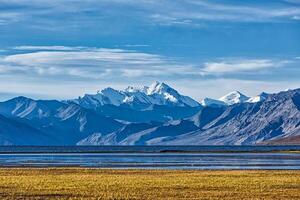 Himalayan lake Tso Moriri in Himalayas, Ladakh photo