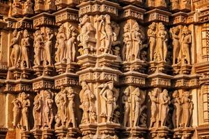 Sculptures on Khajuraho temples photo