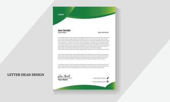 corporate modern letterhead design template vector