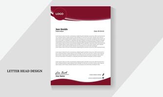 corporate modern letterhead design template vector