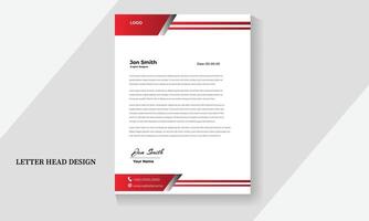 corporate modern letterhead design template vector