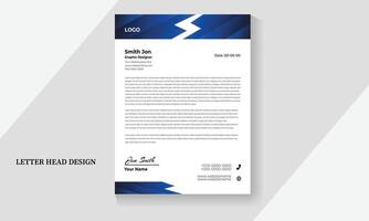 corporate modern letterhead design template vector