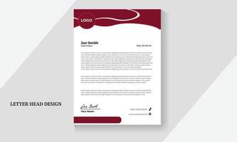 corporate modern letterhead design template vector