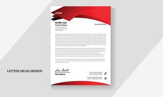 corporate modern letterhead design template vector