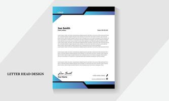 corporate modern letterhead design template vector