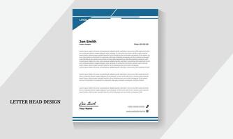 corporate modern letterhead design template vector