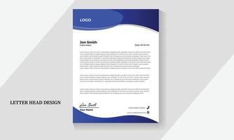 corporate modern letterhead design template vector