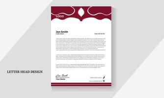 corporate modern letterhead design template vector