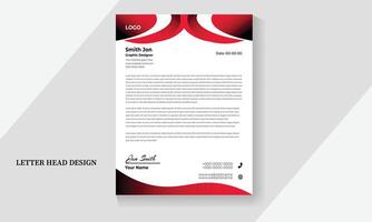 corporate modern letterhead design template vector