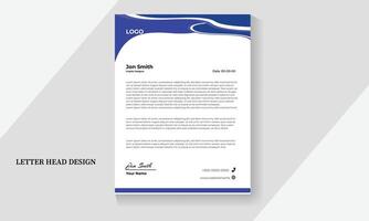 corporate modern letterhead design template vector