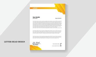 corporate modern letterhead design template vector