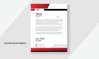 corporate modern letterhead design template vector