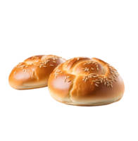 AI generated Fresh baked wheat bun isolated png