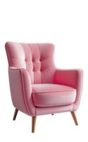 ai gegenereerd roze modern fauteuil geïsoleerd png