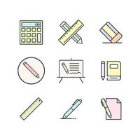 papelería icono conjunto vector diseño plantillas sencillo y moderno concepto
