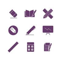 Stationery icon set vector design templates simple and modern concept