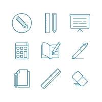 Stationery icon set vector design templates simple and modern concept