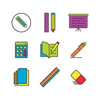 Stationery icon set vector design templates simple and modern concept