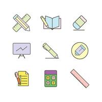 Stationery icon set vector design templates simple and modern concept