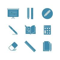 Stationery icon set vector design templates simple and modern concept