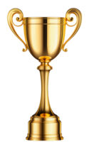 AI generated Gold trophy cup isolated png