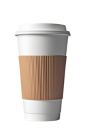 AI generated Blank take away coffee cup isolated png