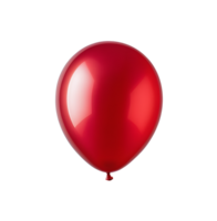 AI generated single red balloon isolated png