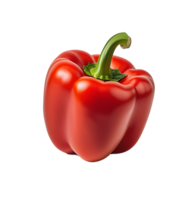 AI generated single Red bell pepper isolated png