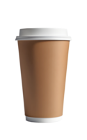 AI generated Blank take away coffee cup isolated png