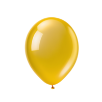 AI generated Yellow balloon isolated png