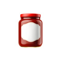 ai généré vide maquette de tomate sauce pot isolé png