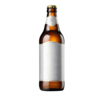 AI generated Beer bottle mockup, blank label png