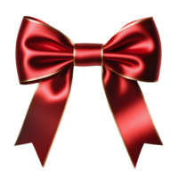 AI generated Red bow isolated png