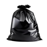 AI generated Black garbage bag isolated png