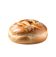 AI generated Fresh baked wheat bun isolated png