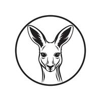 Kangaroo logo. Isolated kangaroo on white background vector