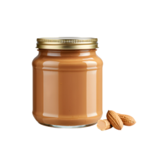 AI generated Jar of peanut butter isolated png