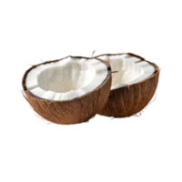 AI generated A Coconut pieces isolated png