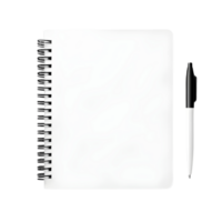 AI generated White Small Ringbinder Notepad Cover isolated png