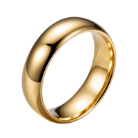 AI generated gold ring isolated png