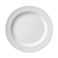 ai généré blanc vide assiette Haut vue isolé png