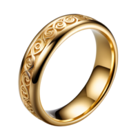 AI generated gold ring isolated png