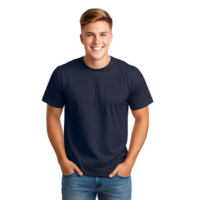 AI generated White American male student smiling happily png