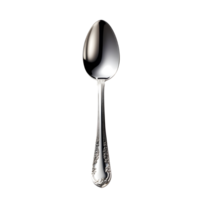 AI generated Silver spoon isolated png